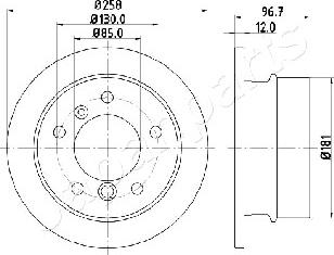 Japanparts DP-0518 - Bremžu diski ps1.lv