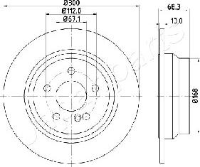 Japanparts DP-0513 - Bremžu diski ps1.lv