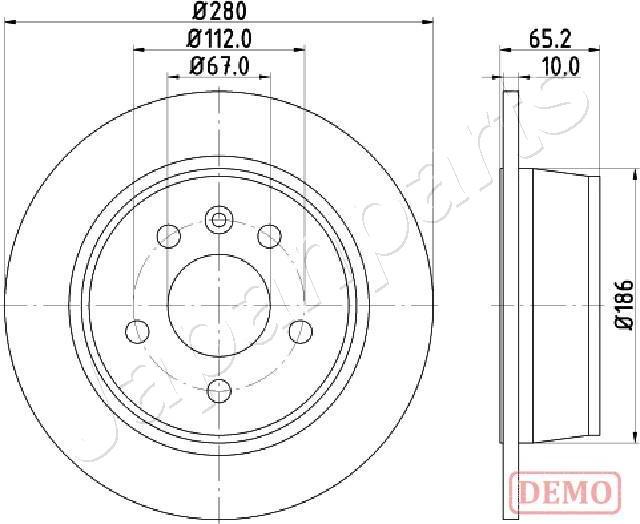 Japanparts DP-0530C - Bremžu diski ps1.lv