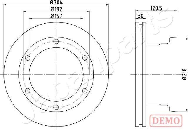 Japanparts DP-0529C - Bremžu diski ps1.lv