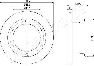 Japanparts DP-0529 - Bremžu diski ps1.lv