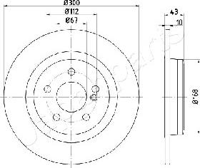 Japanparts DP-0525 - Bremžu diski ps1.lv