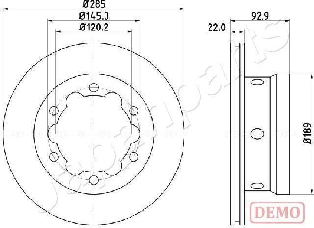 Japanparts DP-0528C - Bremžu diski ps1.lv