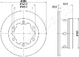 Japanparts DP-0528 - Bremžu diski ps1.lv