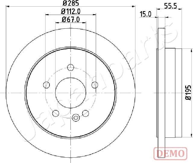 Japanparts DP-0522C - Bremžu diski ps1.lv