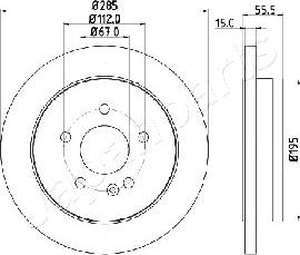 Japanparts DP-0522 - Bremžu diski ps1.lv