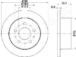 Japanparts DP-0609 - Bremžu diski ps1.lv