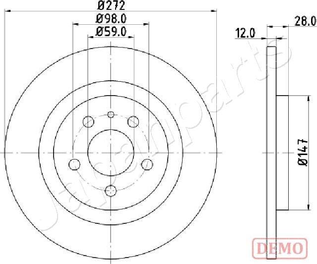 Japanparts DP-0606C - Bremžu diski ps1.lv