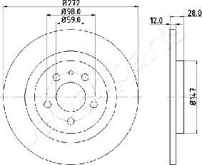 Japanparts DP-0606 - Bremžu diski ps1.lv