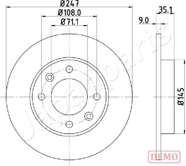 Japanparts DP-0602C - Bremžu diski ps1.lv