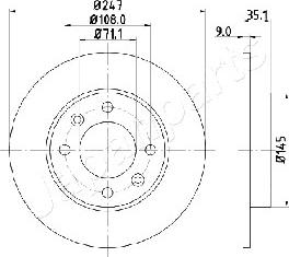 Japanparts DP-0602 - Bremžu diski ps1.lv