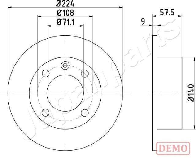 Japanparts DP-0614C - Bremžu diski ps1.lv