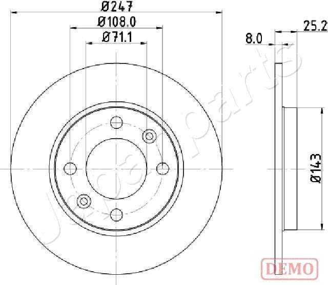 Japanparts DP-0615C - Bremžu diski ps1.lv