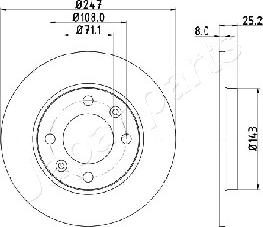 Japanparts DP-0615 - Bremžu diski ps1.lv