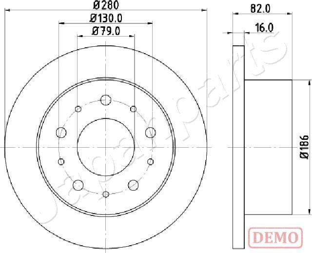 Japanparts DP-0611C - Bremžu diski ps1.lv