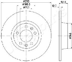 Japanparts DP-0617 - Bremžu diski ps1.lv