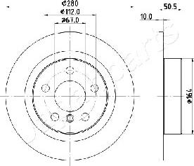 Japanparts DP-0105 - Bremžu diski ps1.lv