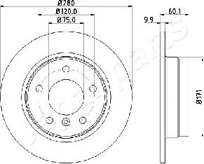 Japanparts DP-0107 - Bremžu diski ps1.lv