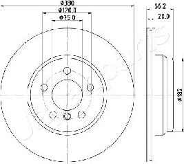 Japanparts DP-0115 - Bremžu diski ps1.lv