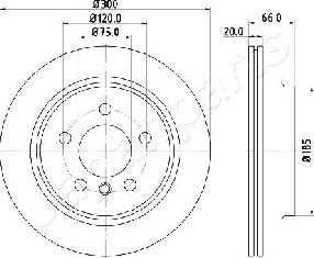 Japanparts DP-0116 - Bremžu diski ps1.lv