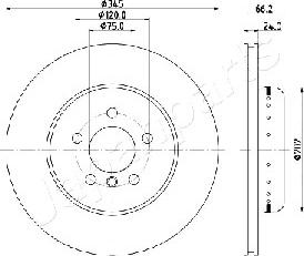 Japanparts DP-0113 - Bremžu diski ps1.lv