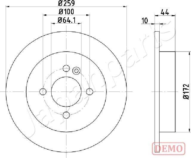 Japanparts DP-0134C - Bremžu diski ps1.lv