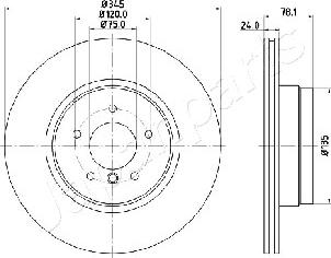 Japanparts DP-0130 - Bremžu diski ps1.lv