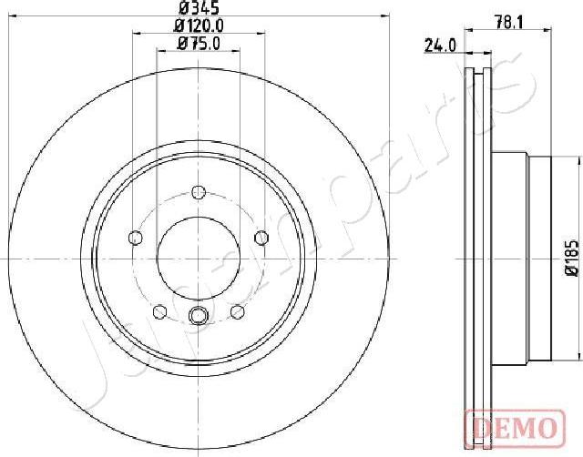 Japanparts DP-0132C - Bremžu diski ps1.lv