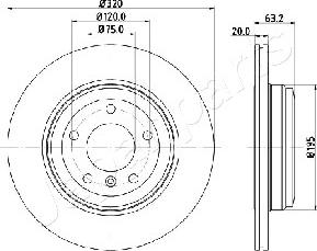 Japanparts DP-0121 - Bremžu diski ps1.lv