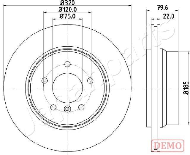 Japanparts DP-0128C - Bremžu diski ps1.lv