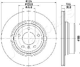 Japanparts DP-0128 - Bremžu diski ps1.lv