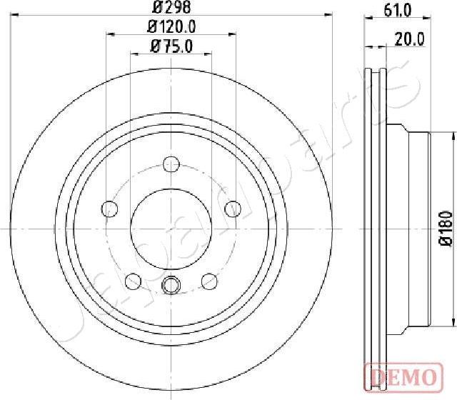 Japanparts DP-0122C - Bremžu diski ps1.lv