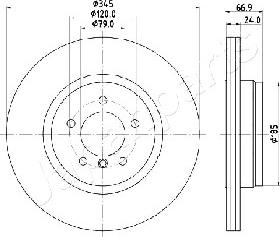 Japanparts DP-0122 - Bremžu diski ps1.lv