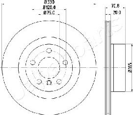 Japanparts DP-0127 - Bremžu diski ps1.lv