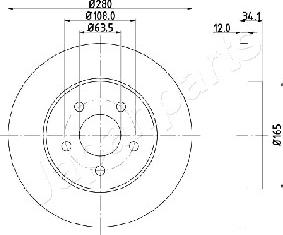 Japanparts DP-0309 - Bremžu diski ps1.lv