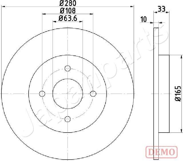 Japanparts DP-0304C - Bremžu diski ps1.lv