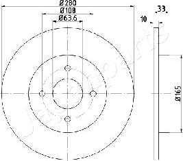 Japanparts DP-0304 - Bremžu diski ps1.lv