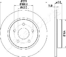 Japanparts DP-0305 - Bremžu diski ps1.lv