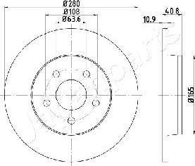 Japanparts DP-0301 - Bremžu diski ps1.lv