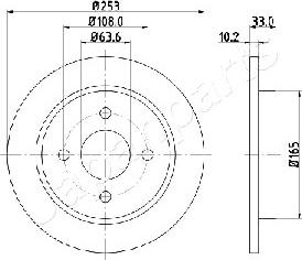 Japanparts DP-0303 - Bremžu diski ps1.lv