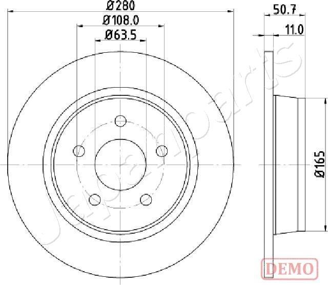 Japanparts DP-0302C - Bremžu diski ps1.lv