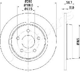 Japanparts DP-0302 - Bremžu diski ps1.lv