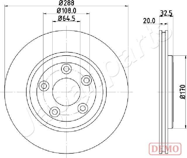 Japanparts DP-0315C - Bremžu diski ps1.lv