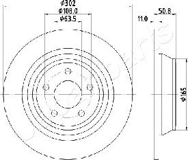 Japanparts DP-0310 - Bremžu diski ps1.lv