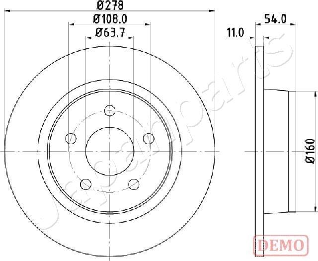 Japanparts DP-0311C - Bremžu diski ps1.lv