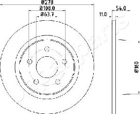 Japanparts DP-0311 - Bremžu diski ps1.lv