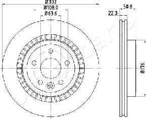 Japanparts DP-0325 - Bremžu diski ps1.lv