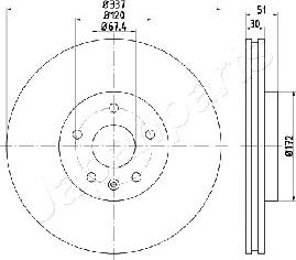 Japanparts DP-0323 - Bremžu diski ps1.lv