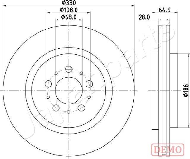 Japanparts DP-0322C - Bremžu diski ps1.lv