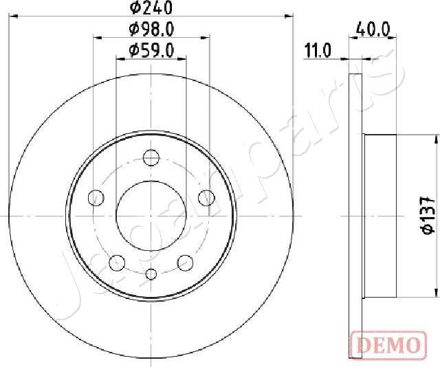 Japanparts DP-0209C - Bremžu diski ps1.lv